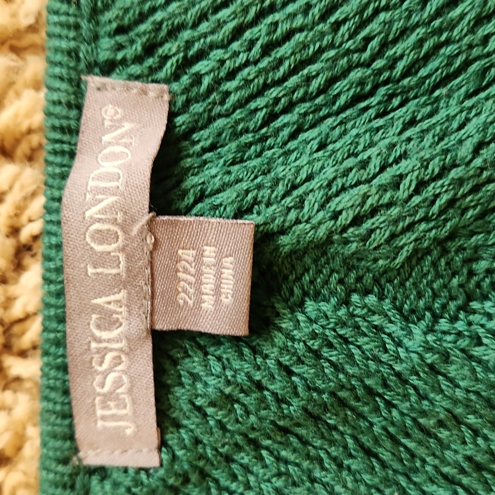 Jessica London Teal Ribbed Women's Sweater - Picture 4 of 7